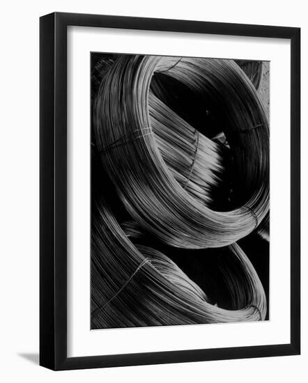 Coiled Rod Ready to Draw into Wire at Aluminum Company of America Plant-Margaret Bourke-White-Framed Premium Photographic Print