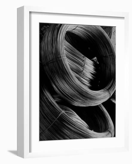 Coiled Rod Ready to Draw into Wire at Aluminum Company of America Plant-Margaret Bourke-White-Framed Premium Photographic Print