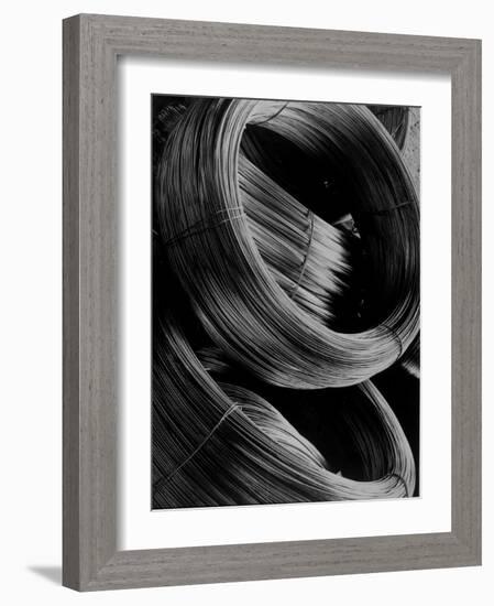 Coiled Rod Ready to Draw into Wire at Aluminum Company of America Plant-Margaret Bourke-White-Framed Photographic Print