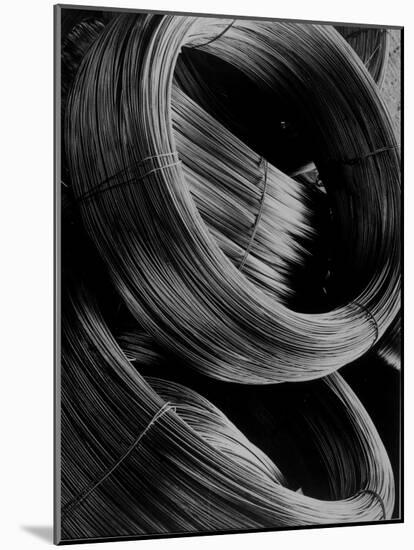 Coiled Rod Ready to Draw into Wire at Aluminum Company of America Plant-Margaret Bourke-White-Mounted Photographic Print
