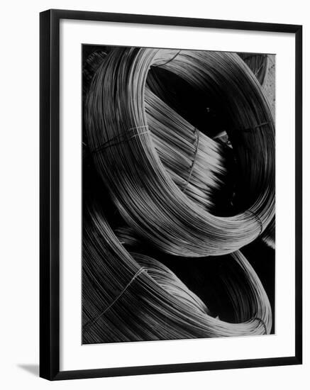 Coiled Rod Ready to Draw into Wire at Aluminum Company of America Plant-Margaret Bourke-White-Framed Photographic Print