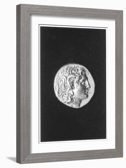 Coin Bearing the Head of Alexander the Great with the Horns of the Egyptian God Amun-null-Framed Giclee Print