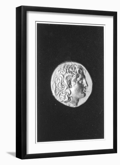 Coin Bearing the Head of Alexander the Great with the Horns of the Egyptian God Amun-null-Framed Giclee Print