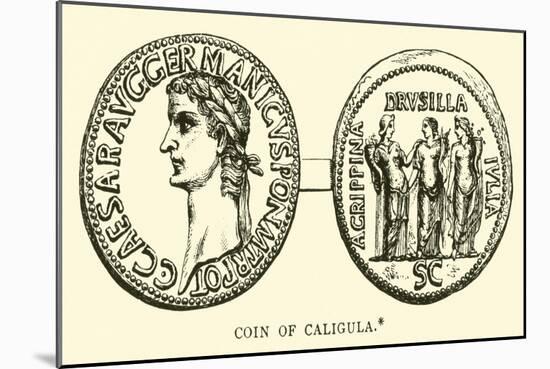 Coin of Caligula-English School-Mounted Giclee Print