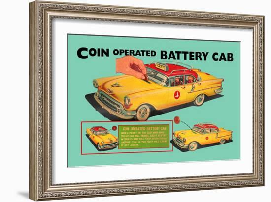 Coin Operated Battery Cab-null-Framed Art Print