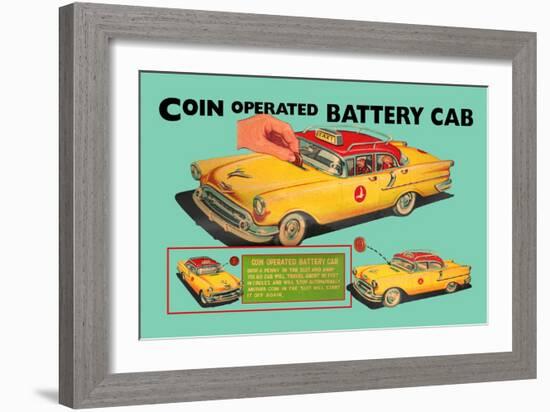 Coin Operated Battery Cab-null-Framed Art Print