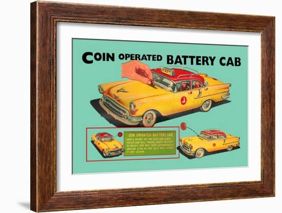 Coin Operated Battery Cab-null-Framed Art Print