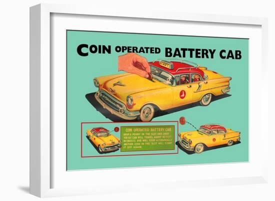 Coin Operated Battery Cab-null-Framed Art Print