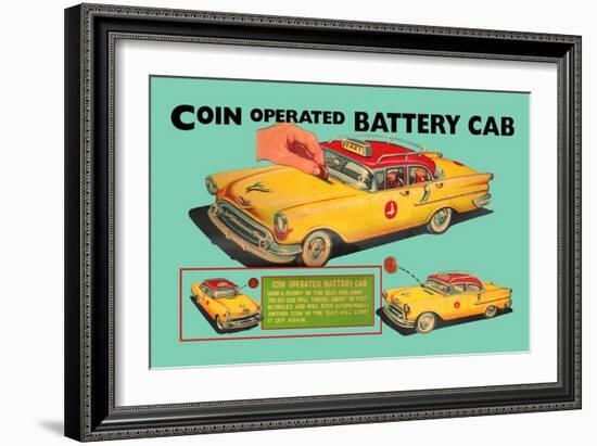 Coin Operated Battery Cab-null-Framed Art Print