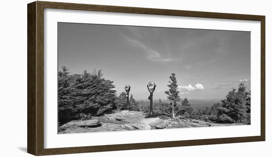 Coin operated binoculars on Grandfather Mountain, Grandfather Mountain State Park, Linville, Nor...-Panoramic Images-Framed Photographic Print