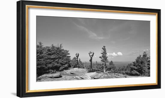 Coin operated binoculars on Grandfather Mountain, Grandfather Mountain State Park, Linville, Nor...-Panoramic Images-Framed Photographic Print