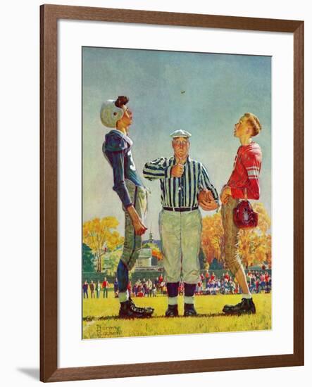 "Coin Toss", October 21,1950-Norman Rockwell-Framed Giclee Print