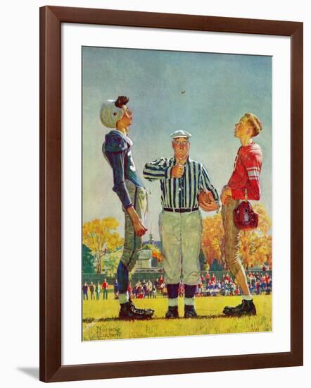 "Coin Toss", October 21,1950-Norman Rockwell-Framed Giclee Print