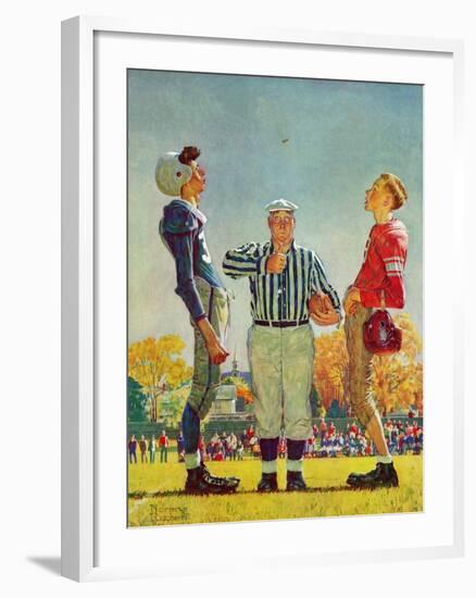 "Coin Toss", October 21,1950-Norman Rockwell-Framed Giclee Print