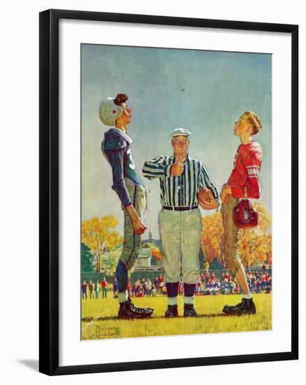 "Coin Toss", October 21,1950-Norman Rockwell-Framed Giclee Print