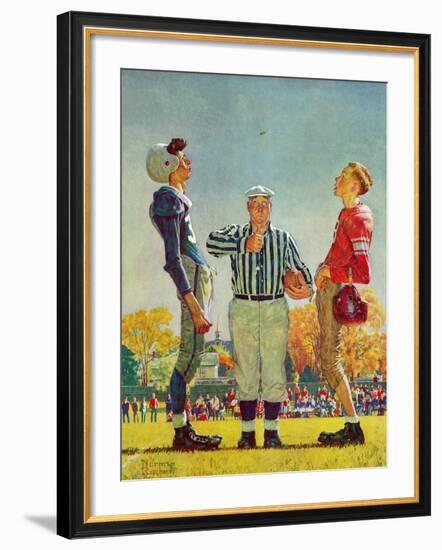 "Coin Toss", October 21,1950-Norman Rockwell-Framed Giclee Print