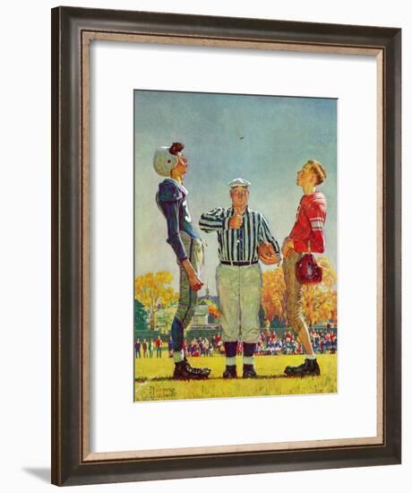 "Coin Toss", October 21,1950-Norman Rockwell-Framed Giclee Print