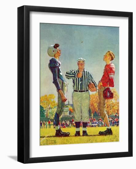 "Coin Toss", October 21,1950-Norman Rockwell-Framed Giclee Print