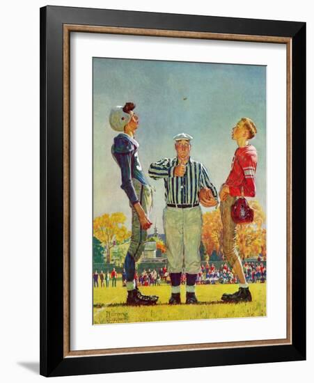 "Coin Toss", October 21,1950-Norman Rockwell-Framed Giclee Print