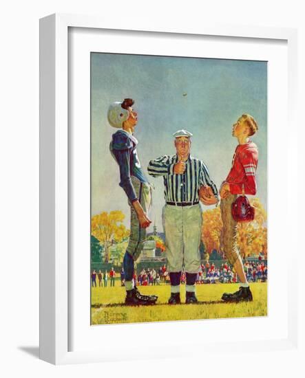 "Coin Toss", October 21,1950-Norman Rockwell-Framed Giclee Print