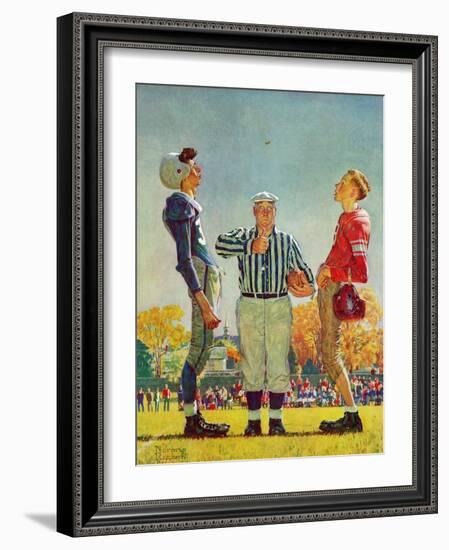 "Coin Toss", October 21,1950-Norman Rockwell-Framed Giclee Print