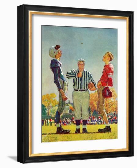 "Coin Toss", October 21,1950-Norman Rockwell-Framed Giclee Print