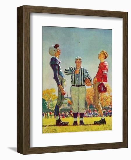 "Coin Toss", October 21,1950-Norman Rockwell-Framed Giclee Print