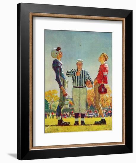 "Coin Toss", October 21,1950-Norman Rockwell-Framed Giclee Print