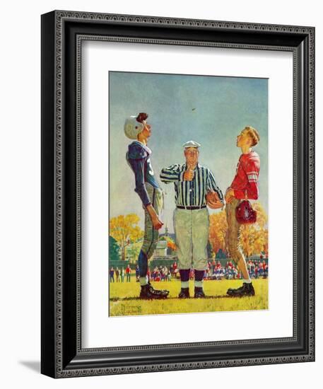 "Coin Toss", October 21,1950-Norman Rockwell-Framed Giclee Print