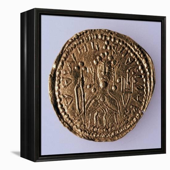 Coin (Zlatni) of Grand Duke Vladimir Svyatoslavich (Averse: Portrait of the Rule), 980-1015-null-Framed Premier Image Canvas