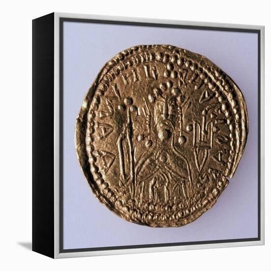 Coin (Zlatni) of Grand Duke Vladimir Svyatoslavich (Averse: Portrait of the Rule), 980-1015-null-Framed Premier Image Canvas