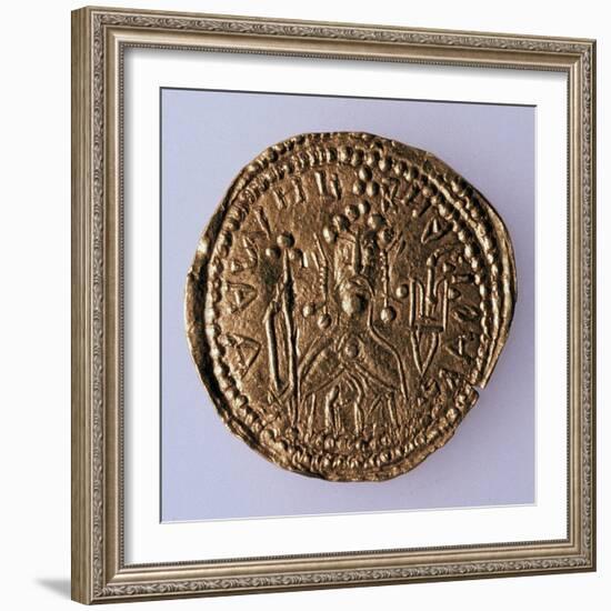 Coin (Zlatni) of Grand Duke Vladimir Svyatoslavich (Averse: Portrait of the Rule), 980-1015-null-Framed Photographic Print