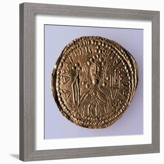 Coin (Zlatni) of Grand Duke Vladimir Svyatoslavich (Averse: Portrait of the Rule), 980-1015-null-Framed Photographic Print