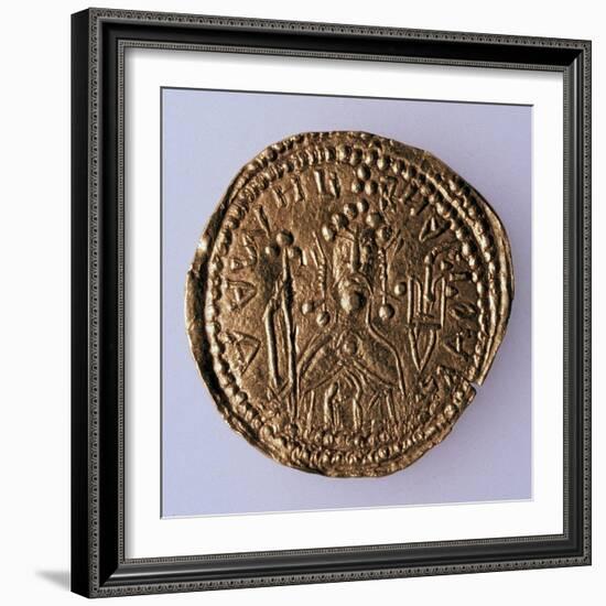 Coin (Zlatni) of Grand Duke Vladimir Svyatoslavich (Averse: Portrait of the Rule), 980-1015-null-Framed Photographic Print