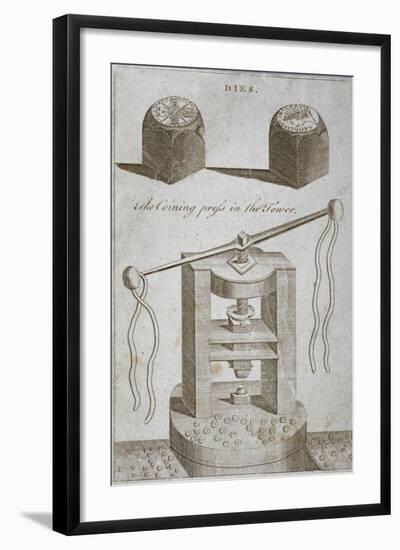 Coining Press and Dies from the Tower of London, 1800-null-Framed Giclee Print