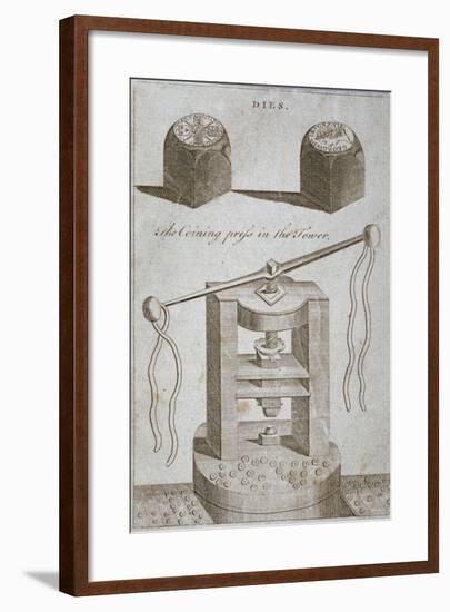 Coining Press and Dies from the Tower of London, 1800-null-Framed Giclee Print