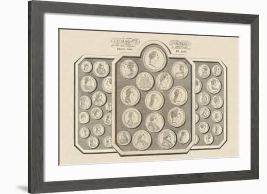 Coins and Medals of the Sovereigns and States of Europe-19th Century School-Framed Premium Giclee Print