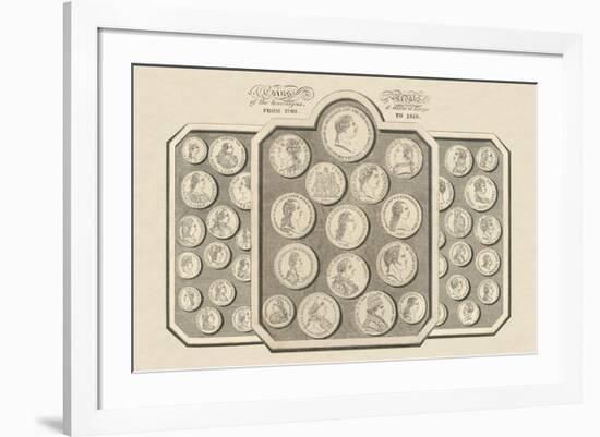 Coins and Medals of the Sovereigns and States of Europe-19th Century School-Framed Premium Giclee Print