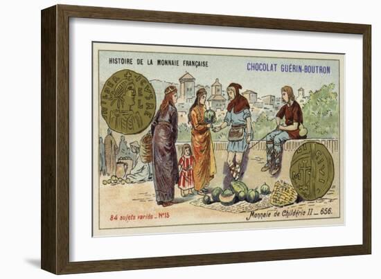 Coins of Childeric II, 656-null-Framed Giclee Print