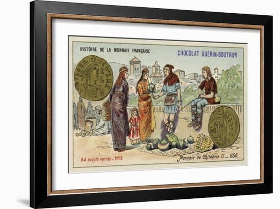 Coins of Childeric II, 656-null-Framed Giclee Print