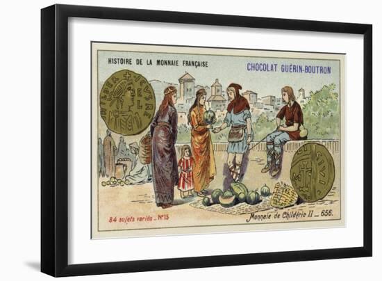 Coins of Childeric II, 656-null-Framed Giclee Print