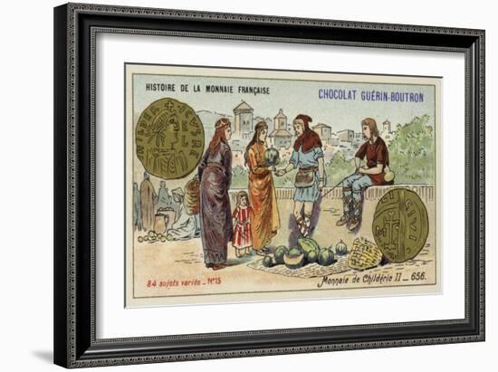 Coins of Childeric II, 656-null-Framed Giclee Print