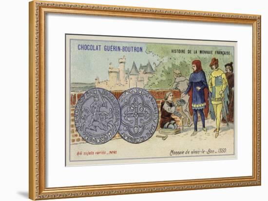 Coins of John the Good, 1350-null-Framed Giclee Print