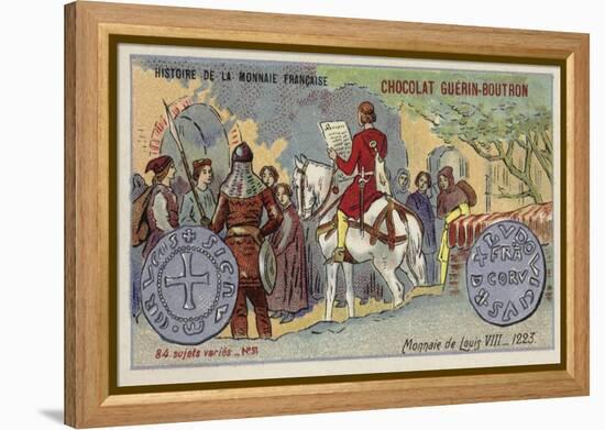 Coins of Louis VIII, 1223-null-Framed Premier Image Canvas