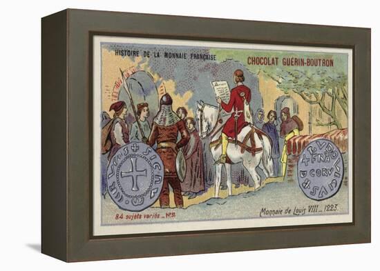 Coins of Louis VIII, 1223-null-Framed Premier Image Canvas