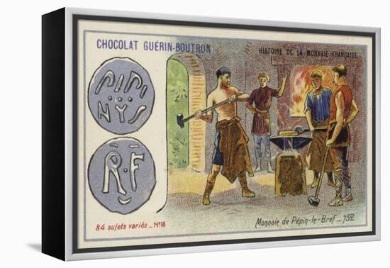 Coins of Pepin the Short, 752-null-Framed Premier Image Canvas