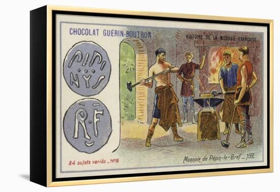 Coins of Pepin the Short, 752-null-Framed Premier Image Canvas