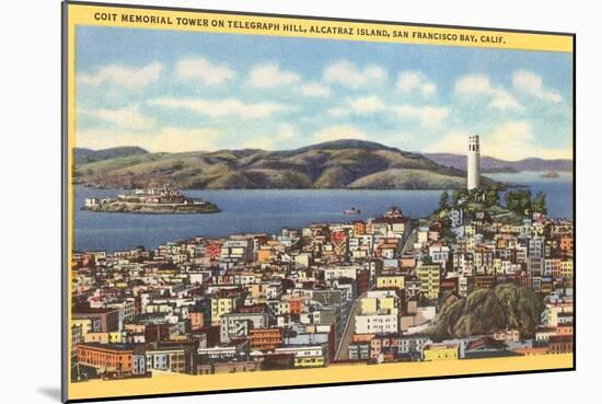 Coit Memorial Tower, Telegraph Hill, San Francisco, California-null-Mounted Art Print