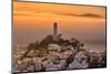 Coit Tower and Golden Fog Flow, San Francisco, Cityscape, Urban View-Vincent James-Mounted Photographic Print