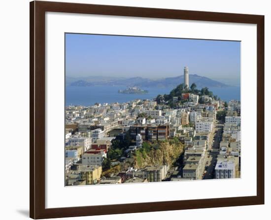 Coit Tower on Telegraph Hill, San Francisco, California, USA-Fraser Hall-Framed Photographic Print